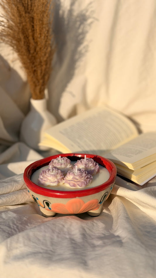 Peony Molcajete Candle 🌺